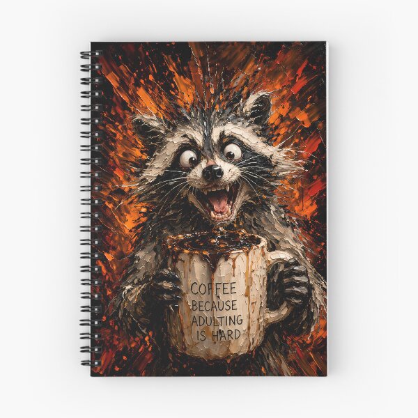 Item preview, Cosmic Vibe Overloaded Coffee Raccoon Art designed and sold by Vista Atelier.