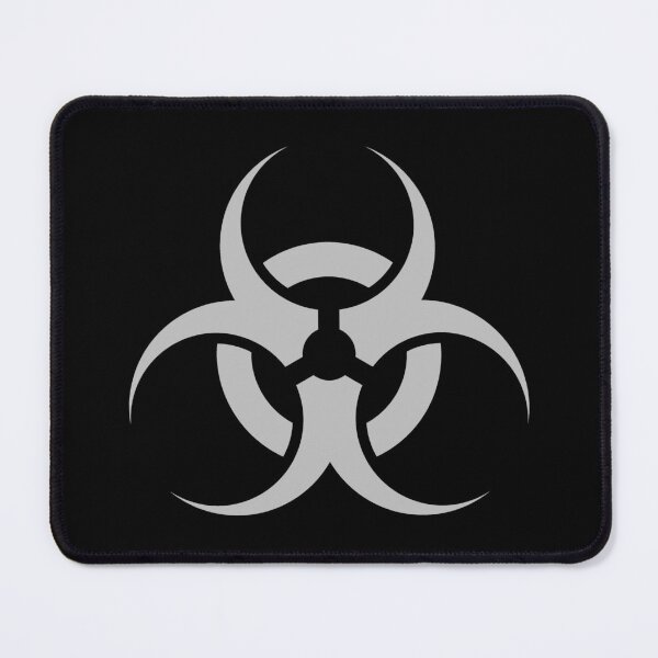 Item preview, Silver biohazard sign designed and sold by pattern-archive.