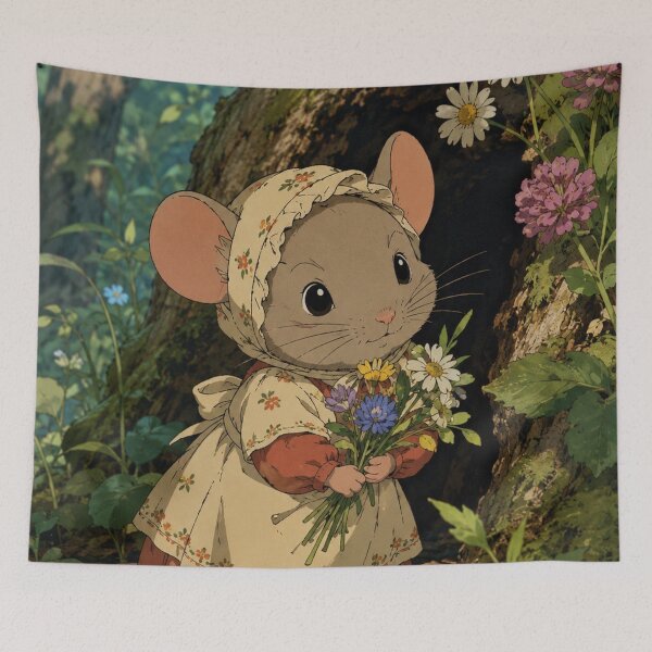 Item preview, Cottage Mice With Flowers designed and sold by bapupa.