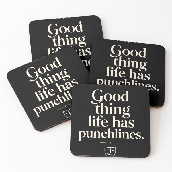 Item preview, Good Thing Life Has Punchlines Funny Quote Design designed and sold by Tharaazu.