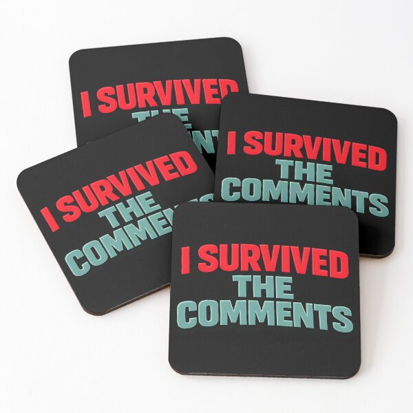 Item preview, I Survived The Comments Funny Internet Typography designed and sold by TeeTimeTreasure.