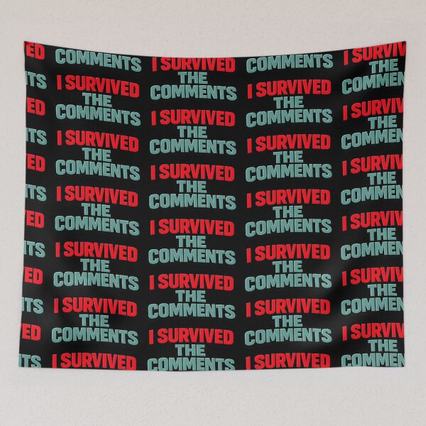 Item preview, I Survived The Comments Funny Internet Typography designed and sold by TeeTimeTreasure.