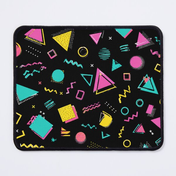 Item preview, Retro Memphis Pattern – Neon Geometric Shapes on Black | 80s & 90s Aesthetic designed and sold by nouhaZN.