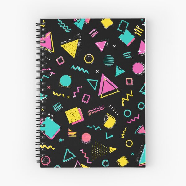 Item preview, Retro Memphis Pattern – Neon Geometric Shapes on Black | 80s & 90s Aesthetic designed and sold by nouhaZN.