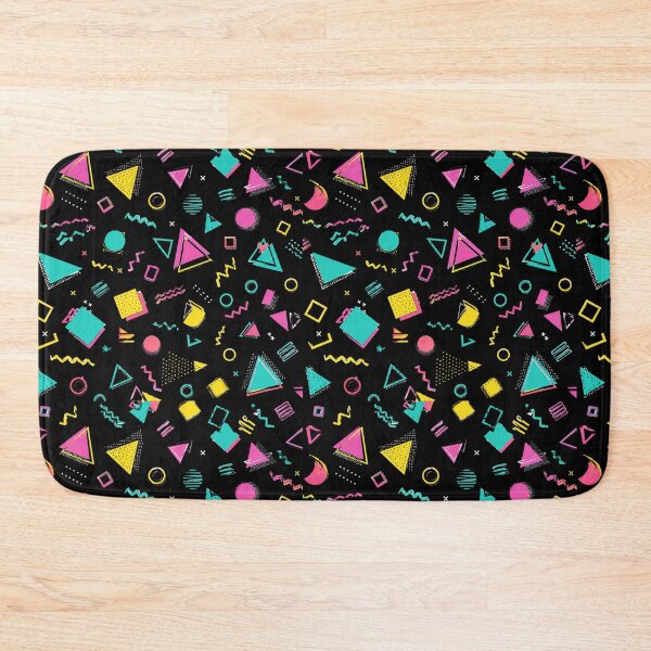 Item preview, Retro Memphis Pattern – Neon Geometric Shapes on Black | 80s & 90s Aesthetic designed and sold by nouhaZN.