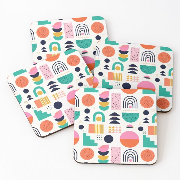 Item preview, Scandinavian Abstract Shapes Pattern | Mid Century Modern Geometric Design designed and sold by My Gluten Free Life UK.