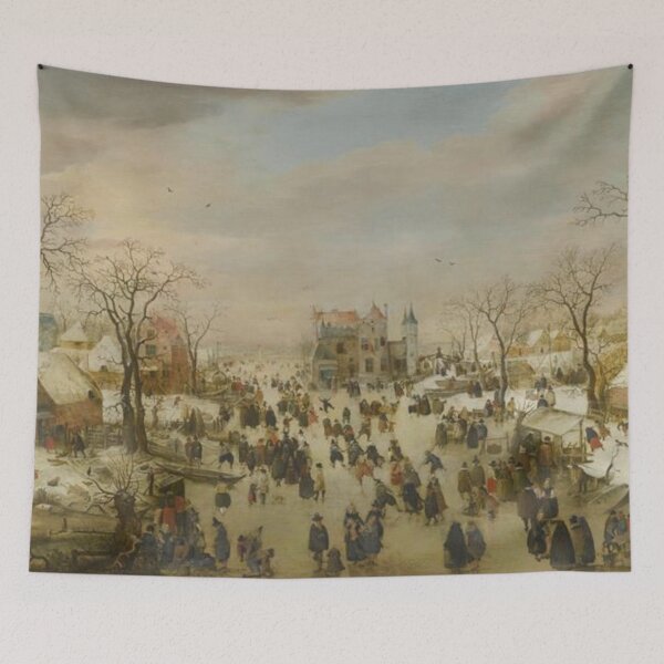 Item preview, A Panoramic Winter Landscape with a Multitude of Figures designed and sold by SharonTheFirst.