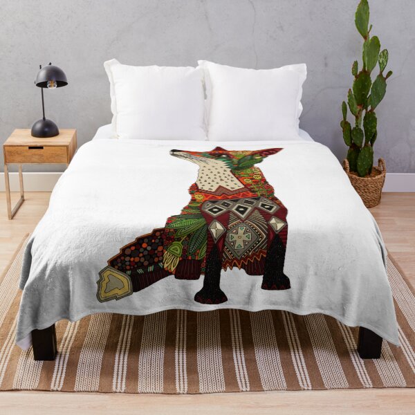 Item preview, floral fox designed and sold by Kayleigh Jackson.