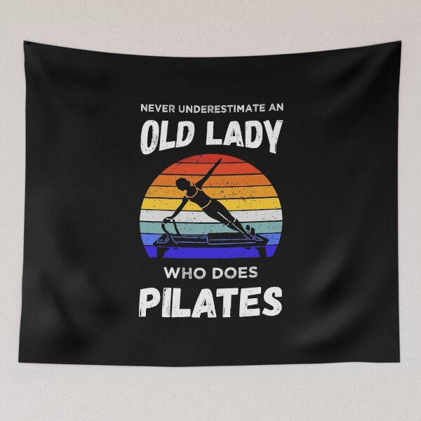 Item preview, Never Underestimate An Old Woman Who Does Pilates III designed and sold by Lemon Pepper.