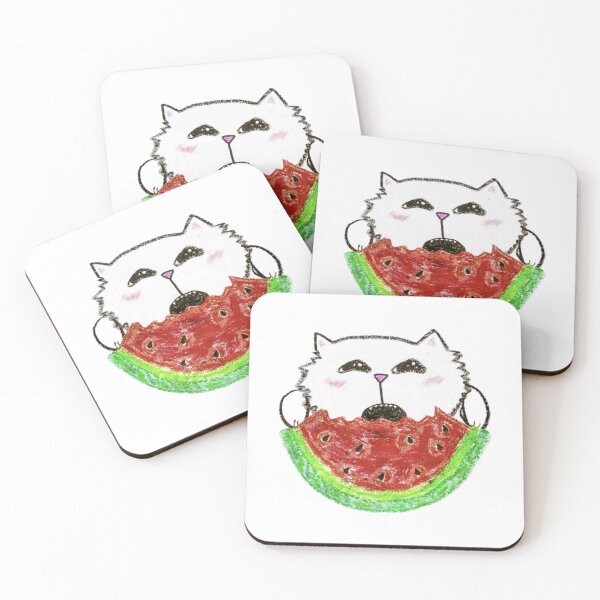 Item preview, Funny Cat Eating Watermelon designed and sold by MagicYanaCuteww.