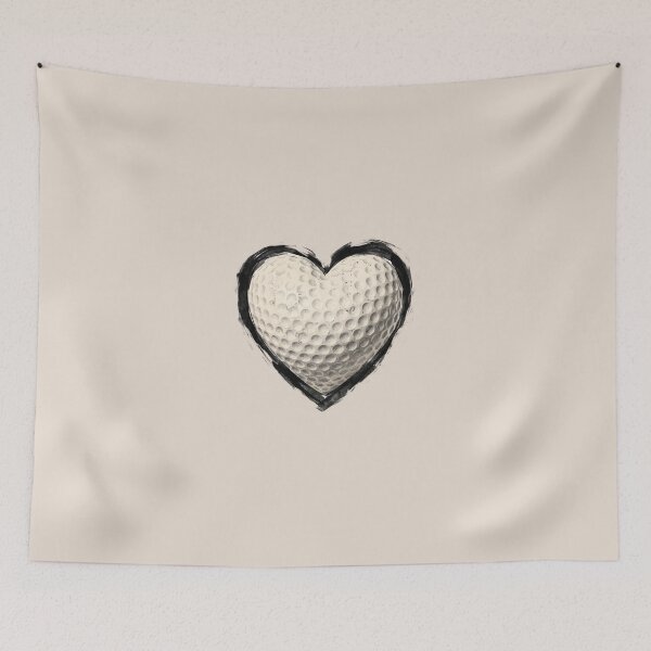 Item preview, Vintage Golff Ball Heart for Golf lover designed and sold by dudelinart.