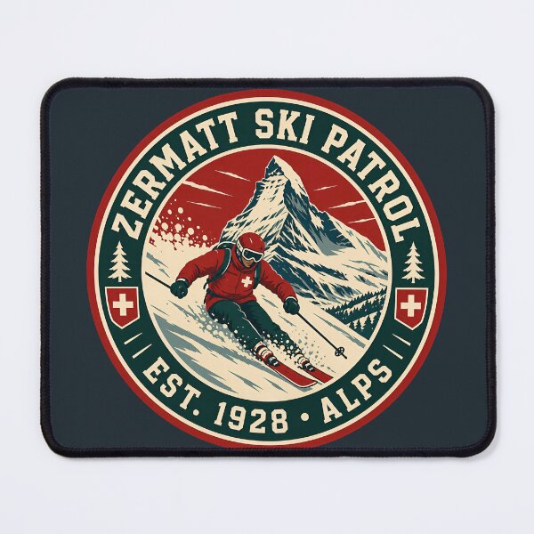 Item preview, Vintage Zermatt Ski Patrol Matterhorn Alps Badge designed and sold by Imaginationbeyond.