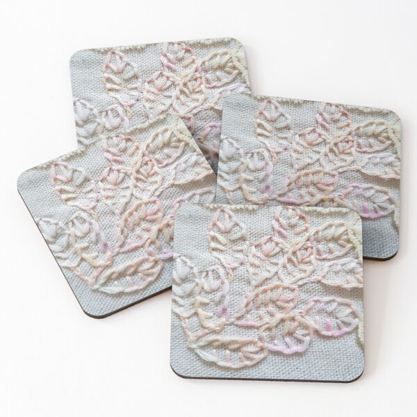 Item preview, Embroidered leaves and lace designed and sold by LyLauDesign.