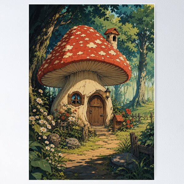 Item preview, Enchanted Cottage Mushroom House designed and sold by bapupa.