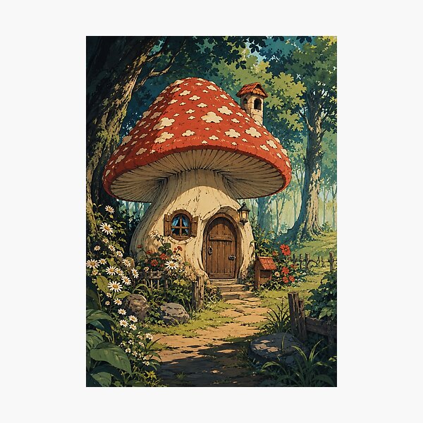 Item preview, Enchanted Cottage Mushroom House designed and sold by bapupa.
