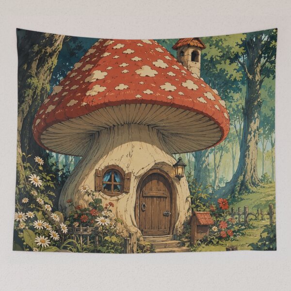 Item preview, Enchanted Cottage Mushroom House designed and sold by bapupa.