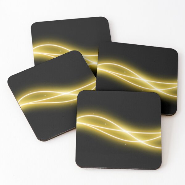 Item preview, Glowing Luxury Gold Waves on Black Background designed and sold by GraffiTimi.