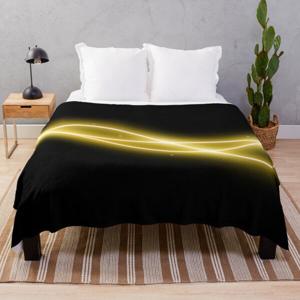 Item preview, Glowing Luxury Gold Waves on Black Background designed and sold by GraffiTimi.