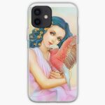 Blue Haired Elf And Her Galah Realistic Painting iPhone Case