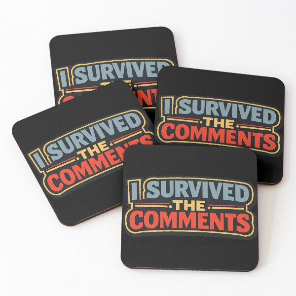 Item preview, I Survived The Comments Funny Internet Typography designed and sold by TeeTimeTreasure.