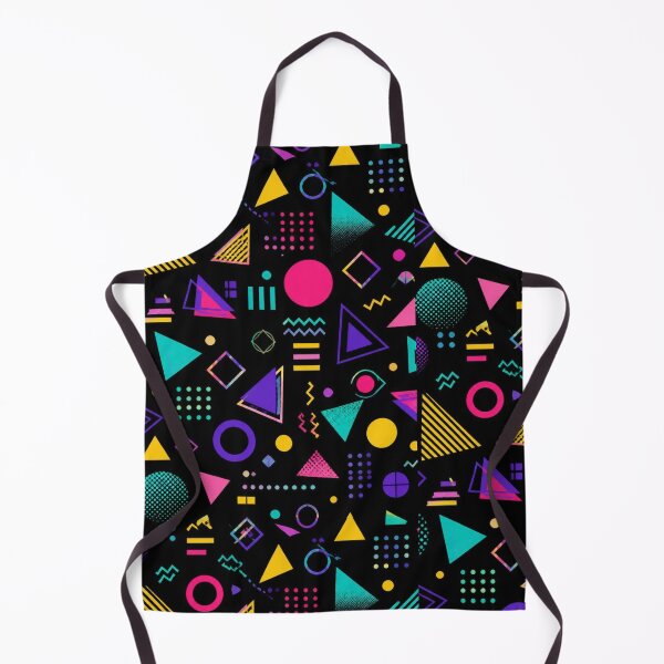 Item preview, Retro Memphis Neon Pattern | 80s Geometric Shapes on Black designed and sold by My Gluten Free Life UK.
