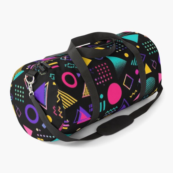 Item preview, Retro Memphis Neon Pattern | 80s Geometric Shapes on Black designed and sold by My Gluten Free Life UK.