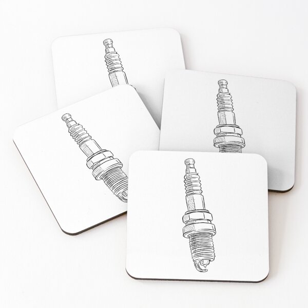 Item preview, Vintage Spark Plug Graphic Design – Bold Black and White Engine Part Artwork for Mechanics, Gearheads, Motorsport Fans, and Automotive Lifestyle designed and sold by Tachtache.