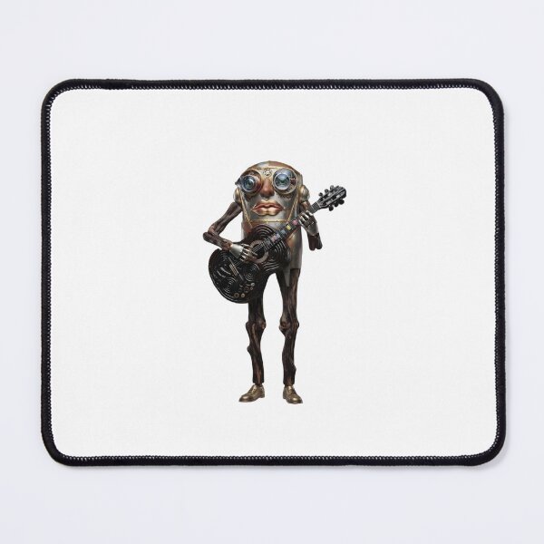 Item preview, Black Licorice Robot Guitarist Surreal Art designed and sold by Sem_Bregs.