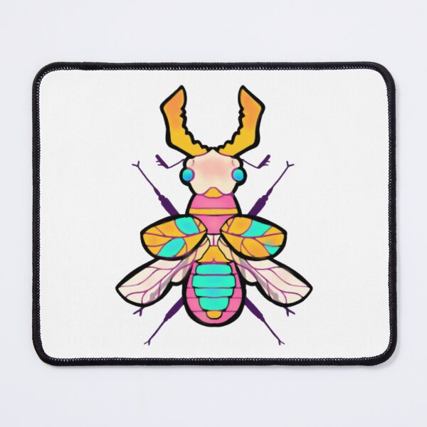 Item preview, Ew Bugs Vibrant Psychedelic Stag Beetle Pop Art designed and sold by Thedustyart.