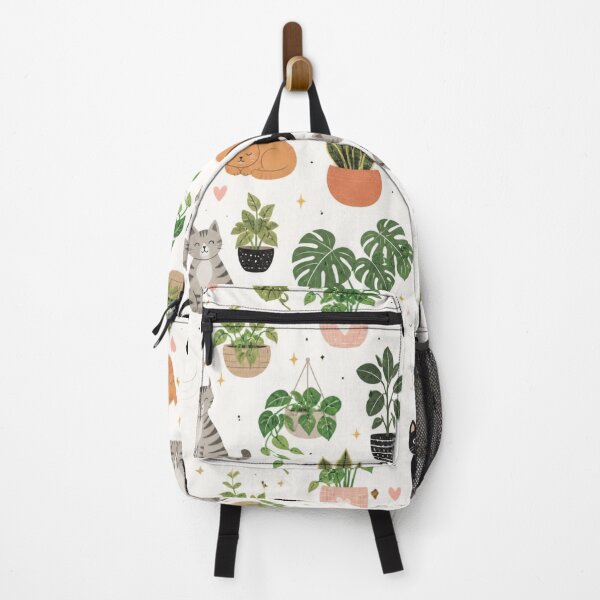 Item preview, Houseplants and Cats Pattern | Cute Plant Lover Cat Design designed and sold by My Gluten Free Life UK.