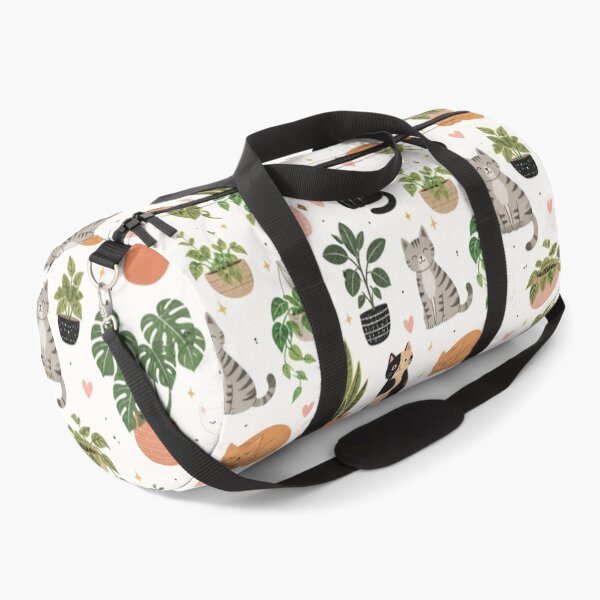 Item preview, Houseplants and Cats Pattern | Cute Plant Lover Cat Design designed and sold by My Gluten Free Life UK.