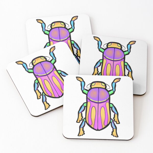 Item preview, Ew Bugs 5 Cute Colorful Scarab Beetle Graphic Design designed and sold by Thedustyart.