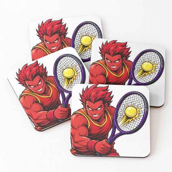 Item preview, Red Demon Tennis Player Graphic Illustration designed and sold by DKSH1234.