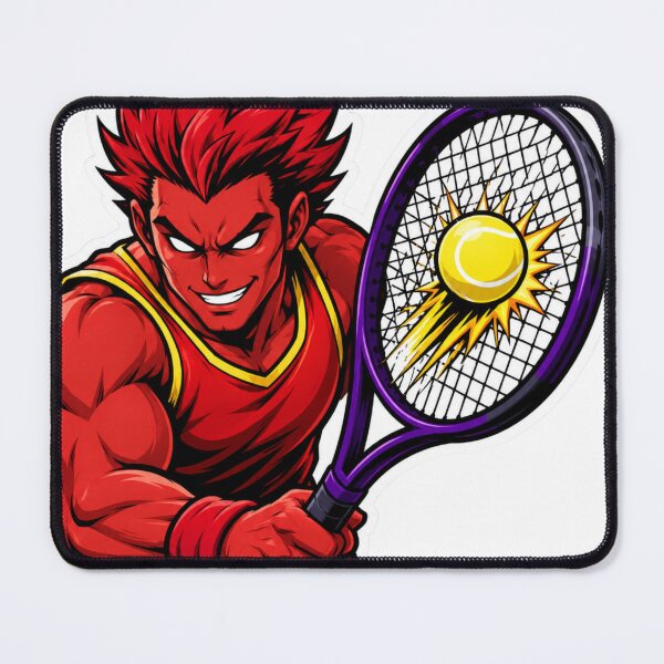 Item preview, Red Demon Tennis Player Graphic Illustration designed and sold by DKSH1234.