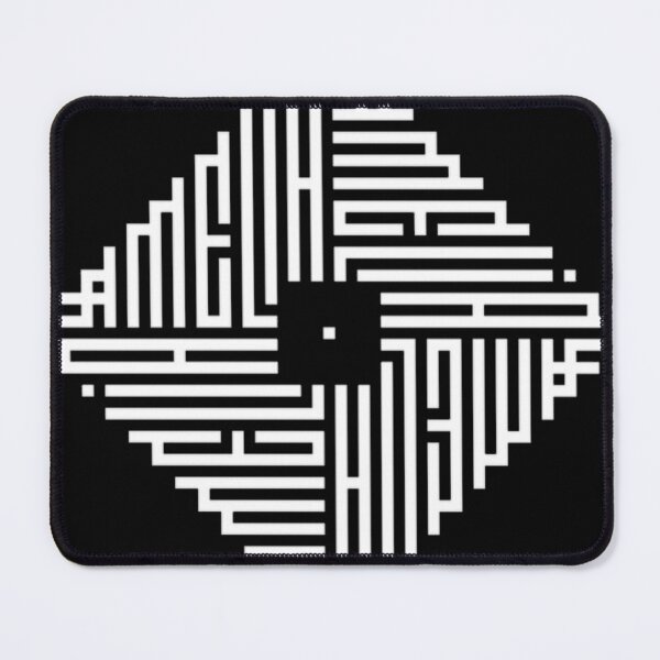 Item preview, Amelia White Modern Geometric Kufi Calligraphy Fro designed and sold by Ocean Chand.