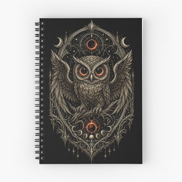 Item preview, Cosmic Owl of the Crimson Eclipse designed and sold by dmayuscula.