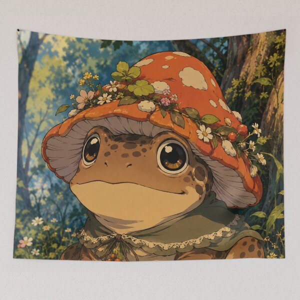 Item preview, Woodland Cottagecore Mushroom Toad designed and sold by bapupa.
