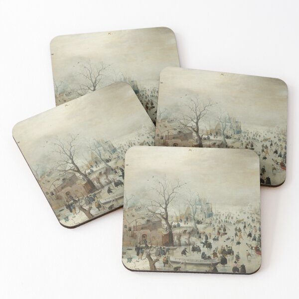 Item preview, Winter Landscape with Ice Skaters designed and sold by SharonTheFirst.