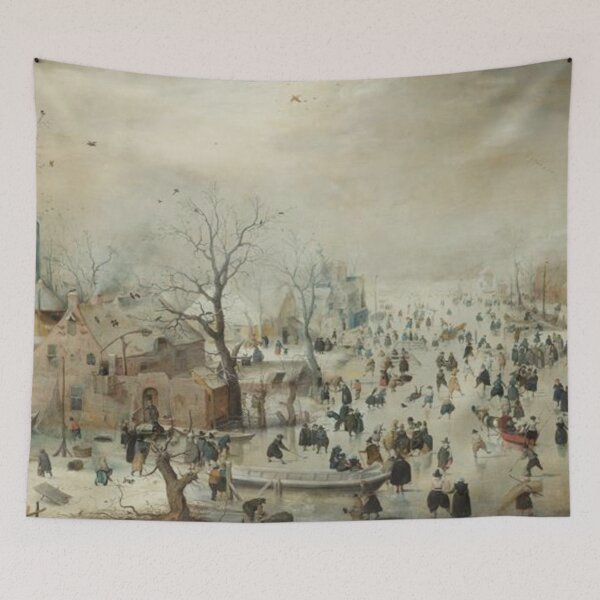 Item preview, Winter Landscape with Ice Skaters designed and sold by SharonTheFirst.