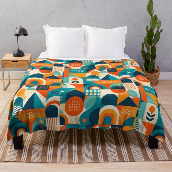 Item preview, Mid Century Modern Abstract Pattern | Retro Geometric Rainbow Design designed and sold by My Gluten Free Life UK.