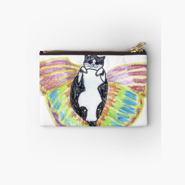Item preview, Whimsical Tuxedo Cat Butterfly with Rainbow Wings designed and sold by MagicYanaCuteww.