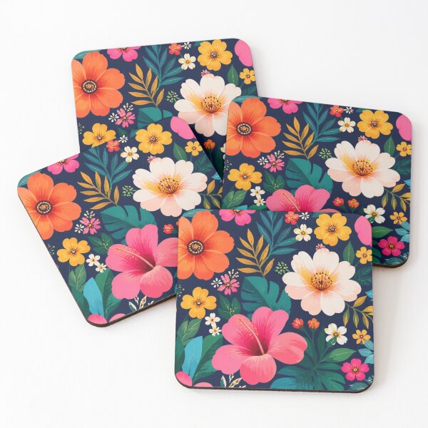 Item preview, Tropical Hibiscus Floral Pattern | Bright Botanical Flower Design designed and sold by My Gluten Free Life UK.