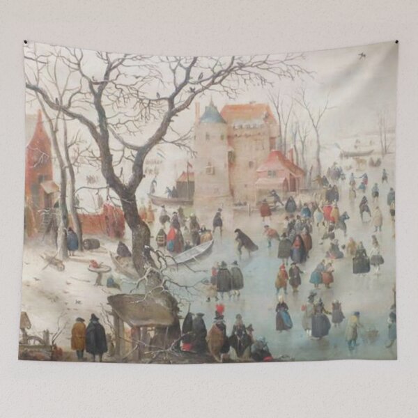 Item preview, Winter Landscape with Ice Skaters designed and sold by SharonTheFirst.