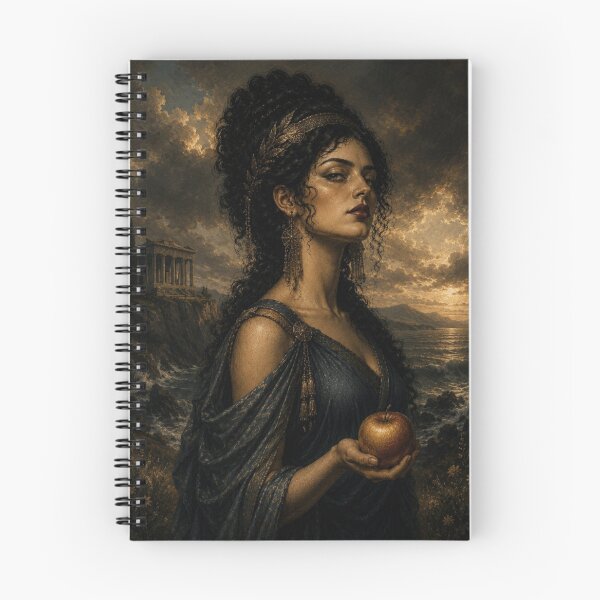 Item preview, Eris Goddess of Discord Golden Apple Dark Academia Greek Mythology Oil Painting designed and sold by Qorvun.