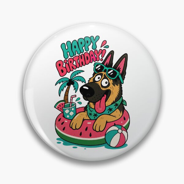 Item preview, Happy Birthday - German Shepherd designed and sold by BrambleBox.