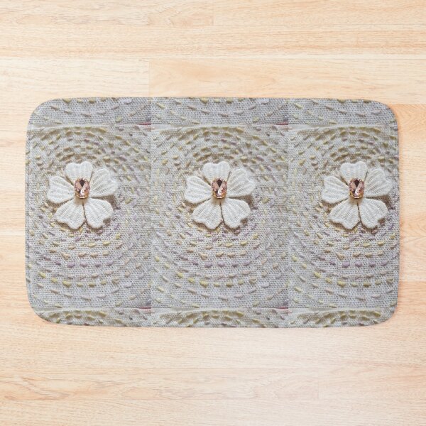 Item preview, Embroidered spiral with gem flower centre designed and sold by LyLauDesign.