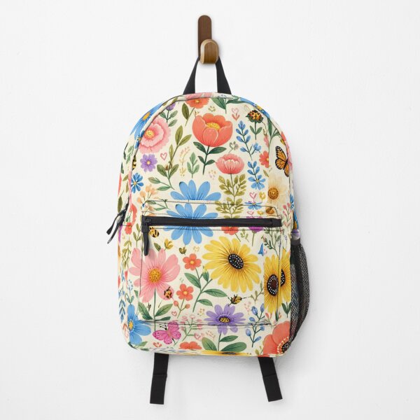 Item preview, Colourful Wildflower Garden Pattern | Spring Flowers, Butterflies & Bees designed and sold by My Gluten Free Life UK.