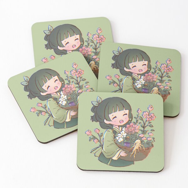 Item preview, Chibi Herbalist with Flower Basket designed and sold by PRINTATSTUDIO.