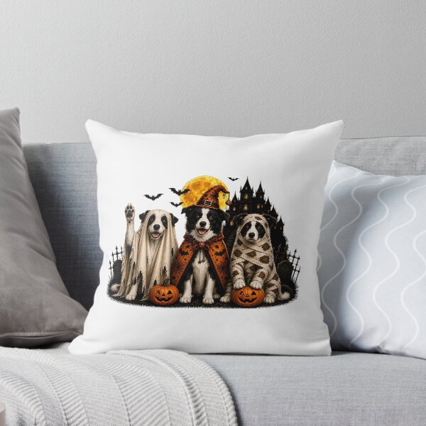 Item preview, Cute Halloween Border Collie Dog Ghost Witch Mummy Vintage designed and sold by ROUFTOOP.