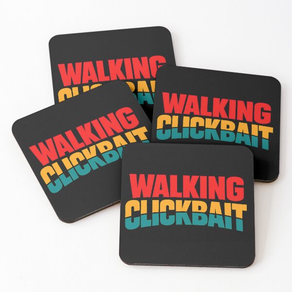Item preview, Walking Clickbait Funny Social Media Typography Shirt designed and sold by TeeTimeTreasure.